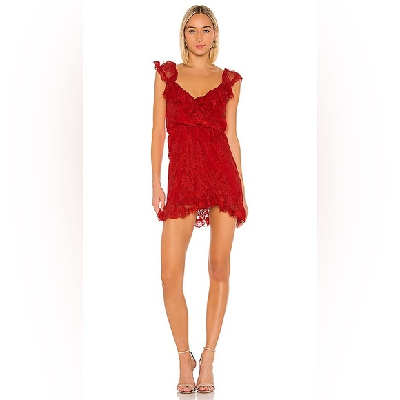 Lovers + Friends Dresses & Skirts - NWOT Lovers And Friends Red Lace Dress Size S